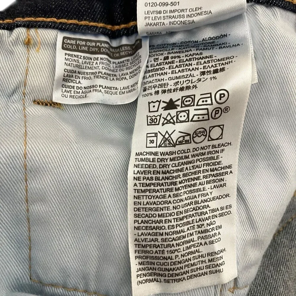 Levis Jeans Mens 48 x29 Blue Straight 502 Original Fit Denim Medium S40196 READ*